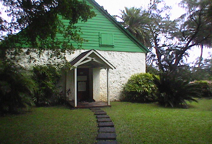 The church next to Lindburg's grave